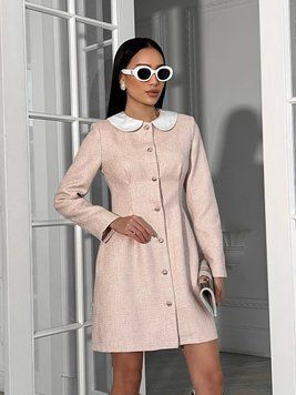 Твідова міні сукня з коміром MIU фото