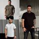 Набір з 3-х чоловічих футболок 100% бавовна | Чорна Біла Хакі | S-XXL, S, Комбінований